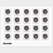 Sticker Carré Femme Goth Afro (Feuille)