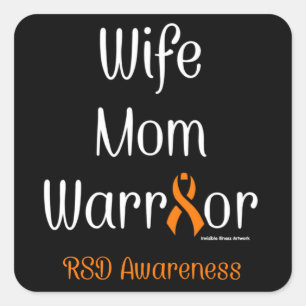 Sticker Carré Femme Maman Warrior...RSD