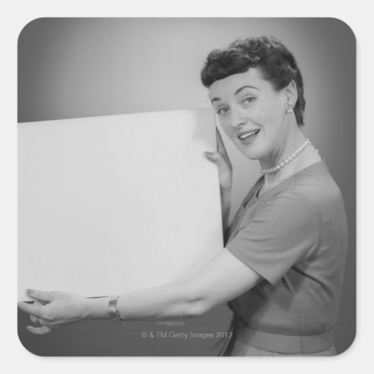 Sticker Carré Femme mûre (Devant)