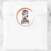 Sticker Carré femme rêveuse (Sac)