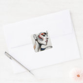 Sticker Carré Femme sur toile – Concept d'expression abstraite (Enveloppe)