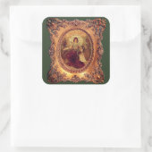 Sticker Carré Femme victorienne dans cadre élégant cadre d'image (Sac)