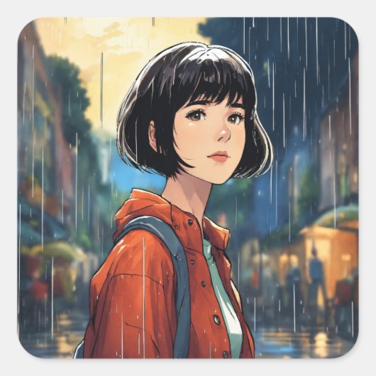 Sticker Carré femmes (Devant)