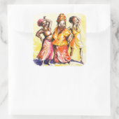 Sticker Carré Femmes dansantes (Sac)