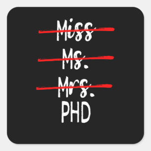 Sticker Carré Femmes Docteur Cadeaux pour femmes Mlle Mme Mme Mm