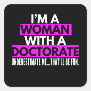 Sticker Carré Femmes Docteur Cadeaux pour femmes Mlle Mme Mme Mm