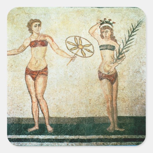 Sticker Carré Femmes en 'bikinis' (Devant)