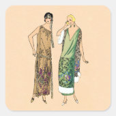 Sticker Carré Femmes vintages (Devant)