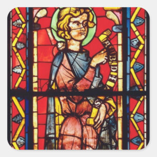 Sticker Carré Fenêtre représentant le prophète Obadiah, c.1270-7
