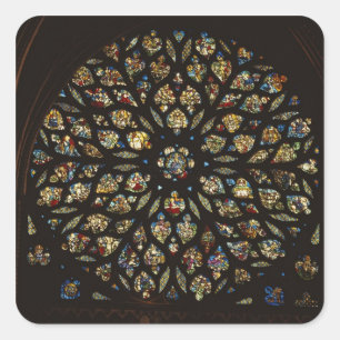 Sticker Carré Fenêtre rose au-dessus de la porte occidentale,