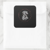 Sticker Carré Fenrir Wolf d'Odin Celtic Norse Runes Distressed (Sac)