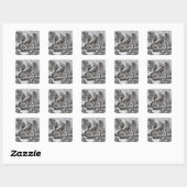 Sticker Carré Fer bouillonnant (Feuille)