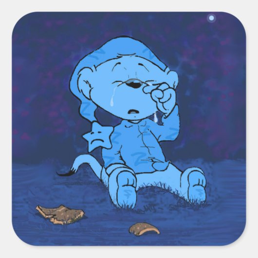 Sticker Carré Ferald Feeling bleu (Devant)