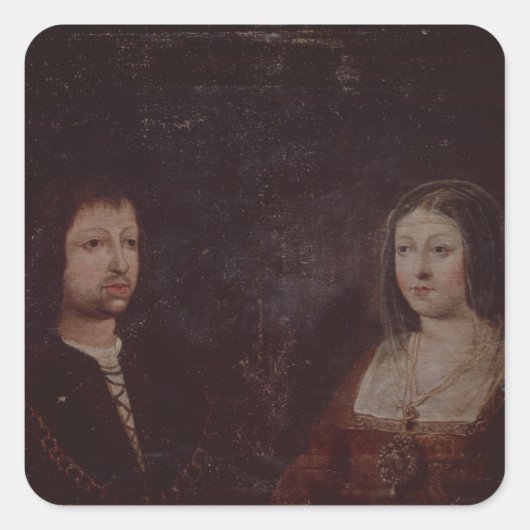 Sticker Carré Ferdinand II d'Aragon et Isabelle Ier de Castille (Devant)