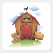 Sticker Carré Ferme (Devant)