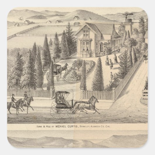 Sticker Carré Ferme de Curtis, Poirier Tract (Devant)