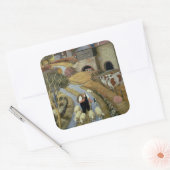 Sticker Carré Ferme de rue française (Enveloppe)