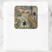 Sticker Carré Ferme de rue française (Sac)