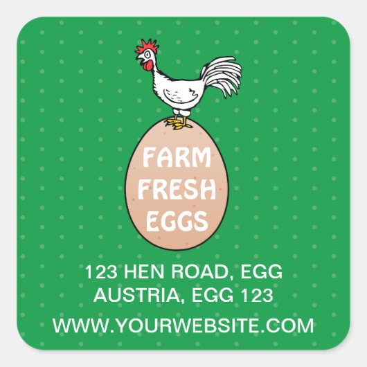 Sticker Carré Ferme fraîche (Devant)