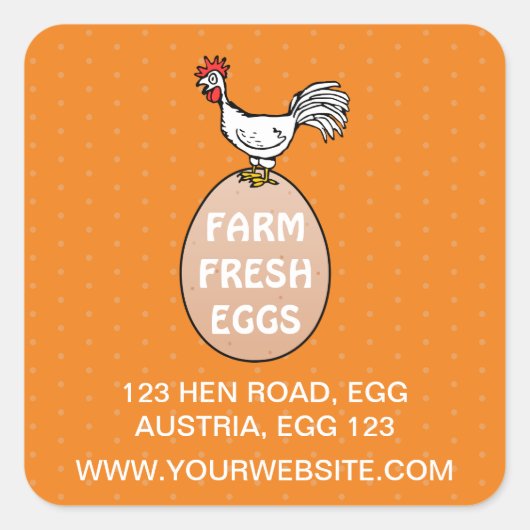 Sticker Carré Ferme fraîche (Devant)