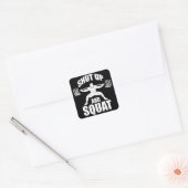 Sticker Carré Fermer Et Squat - Motivation De L'Entraînement (Enveloppe)