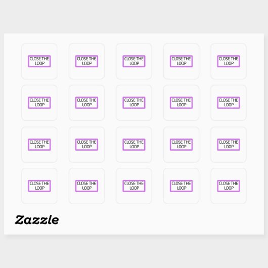 Sticker Carré Fermer la boucle | Vinyle durable (Feuille)