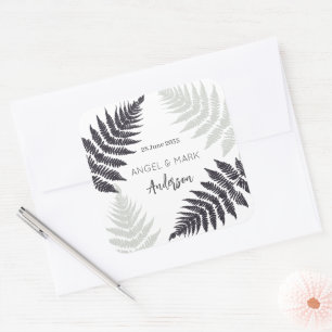 Sticker Carré Ferns Woodland Garden Mariage extérieur