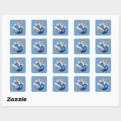 Sticker Carré Ferret (Feuille)