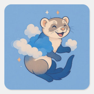Sticker Carré Ferret