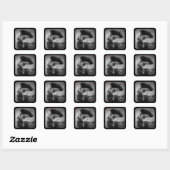 Sticker Carré Ferret (Feuille)