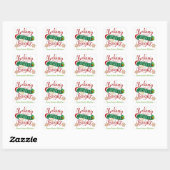 Sticker Carré Festif Baking Spirits Bright Custom Christmas (Feuille)
