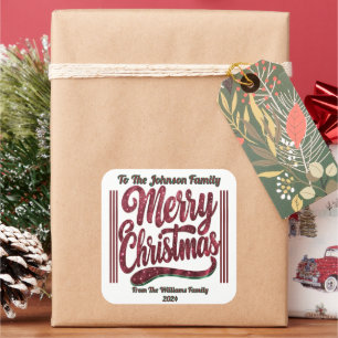 Sticker Carré festif pour Noël