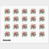 Sticker Carré Festive Green et Red Christmas Holiday (Feuille)