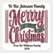 Sticker Carré Festive Joy: Celebrate Christmas! (Devant)