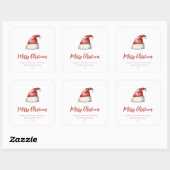 Sticker Carré Festive Santa Hat (Feuille)