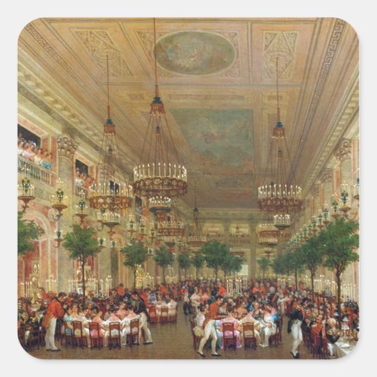 Sticker Carré Fête aux Tuileries pour célébrer le (Devant)