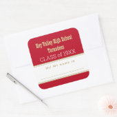 Sticker Carré Fête ! Balise de nom de réunion de classe personna (Enveloppe)