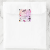 Sticker Carré fête d'anniversaire de la retouche glam sparkle (Sac)