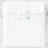 Sticker Carré fête d'anniversaire du robot (Sac)