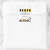 Sticker Carré Fête d'anniversaire Merci de camion (Sac)