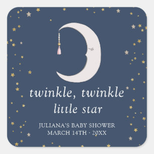 Sticker Carré Fête de Bébé Twinkle Twinkle Little Star