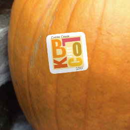 Sticker Carré Fête de Bloc d'Automne de Style Rétro