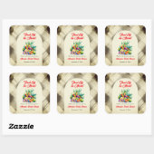 Sticker Carré Fête de fiançailles aux fruits rustiques et frais (Feuille)