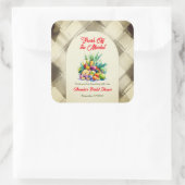 Sticker Carré Fête de fiançailles aux fruits rustiques et frais (Sac)