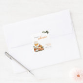 Sticker Carré Fête de fiançailles vin et fromage (Enveloppe)