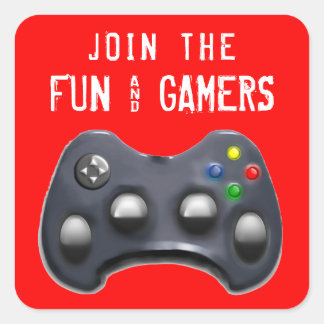 Sticker Carré fête de jeu vidéo
