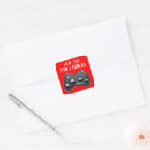 Sticker Carré fête de jeu vidéo (Enveloppe)