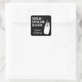 Sticker Carré Fête de la Moustache de Lait Cookie Premier Annive (Sac)