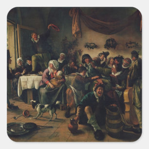 Sticker Carré Fête de mariage