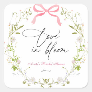Sticker Carré Fête de mariage champêtre